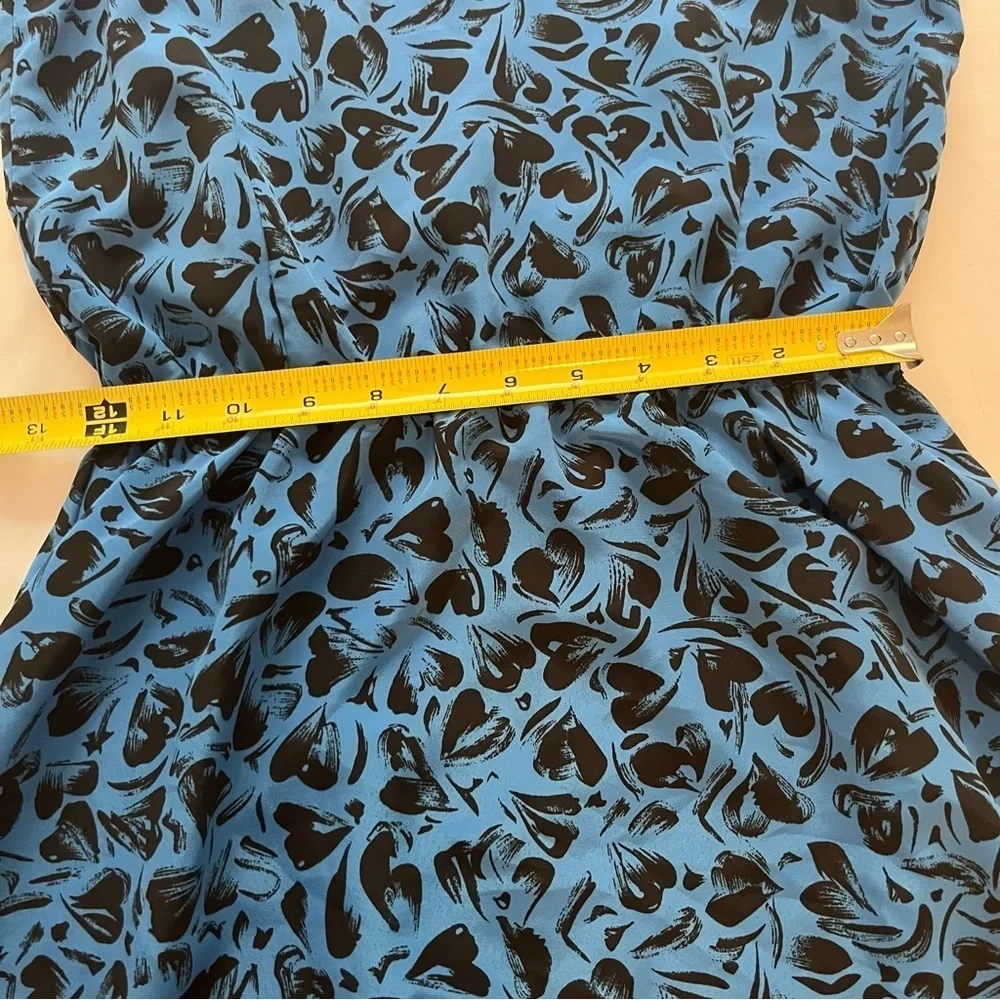 Reformed Urban Outfitters Mini Dress Sleeveless Blue Black Hearts Cutout Small